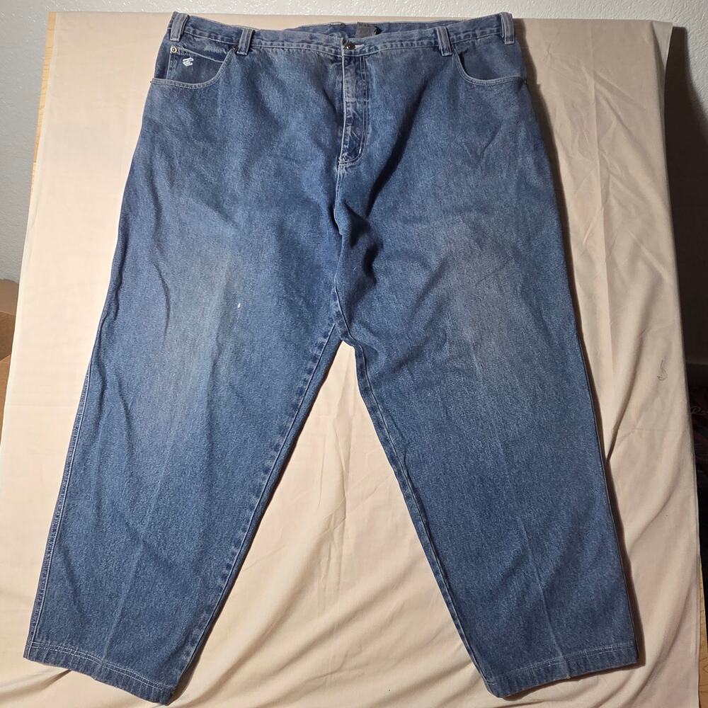 Vintage Rocawear Big & Tall Jeans 52x34 Y2K Baggy Loose Fit Hip Hop Blue Denim